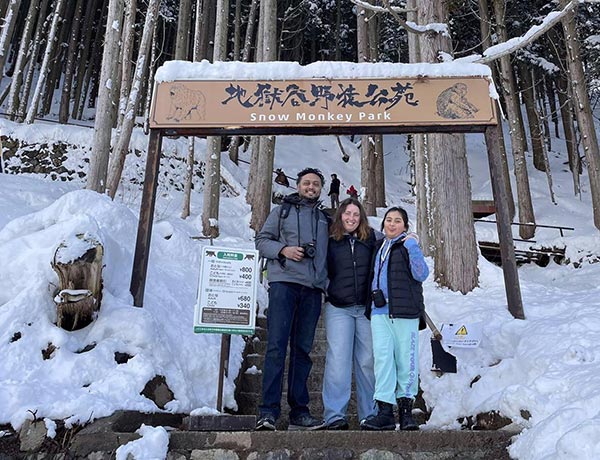 Nagano snow monkey trek and family snow play experience