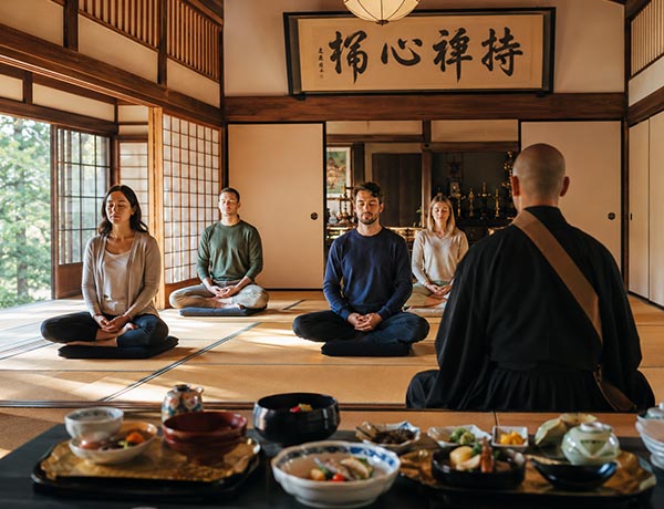 Koyasan temple lodging and meditation experience
