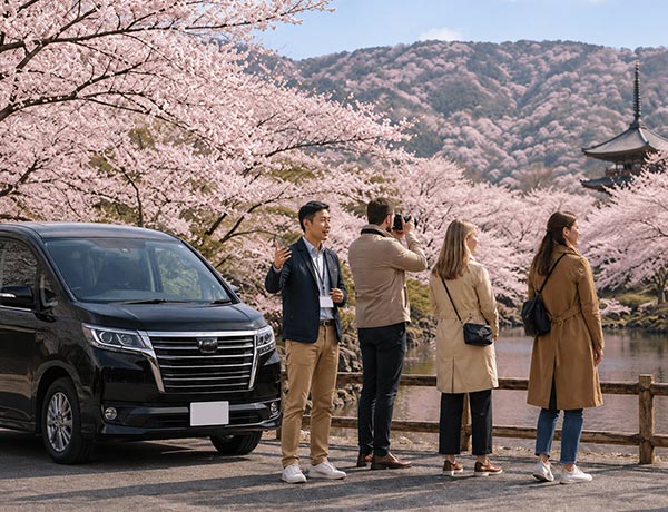 Private car tour for Japan cherry blossoms and autumn leaves