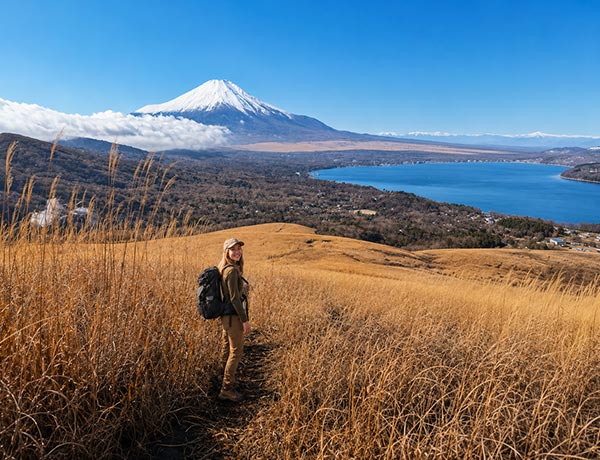 Mt Ishiwari sacred trail hike with Mount Fuji view