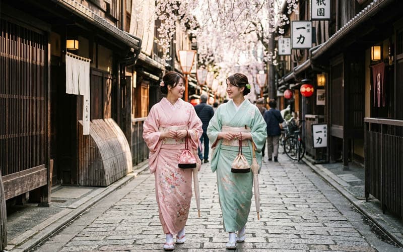 Wear a Kimono in Historic Kyoto
