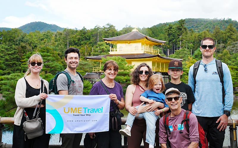 Family enjoying Japan travel