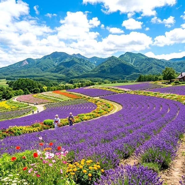 Summer in Japan - Hokkaido lavender flower fields