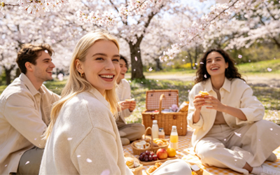 Picnic Under the Cherry Blossoms