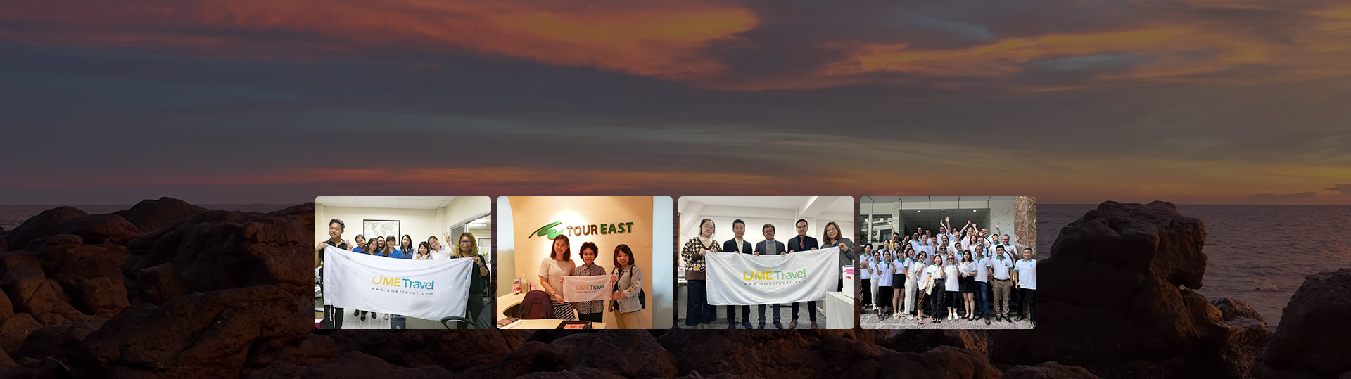 Global travel collage