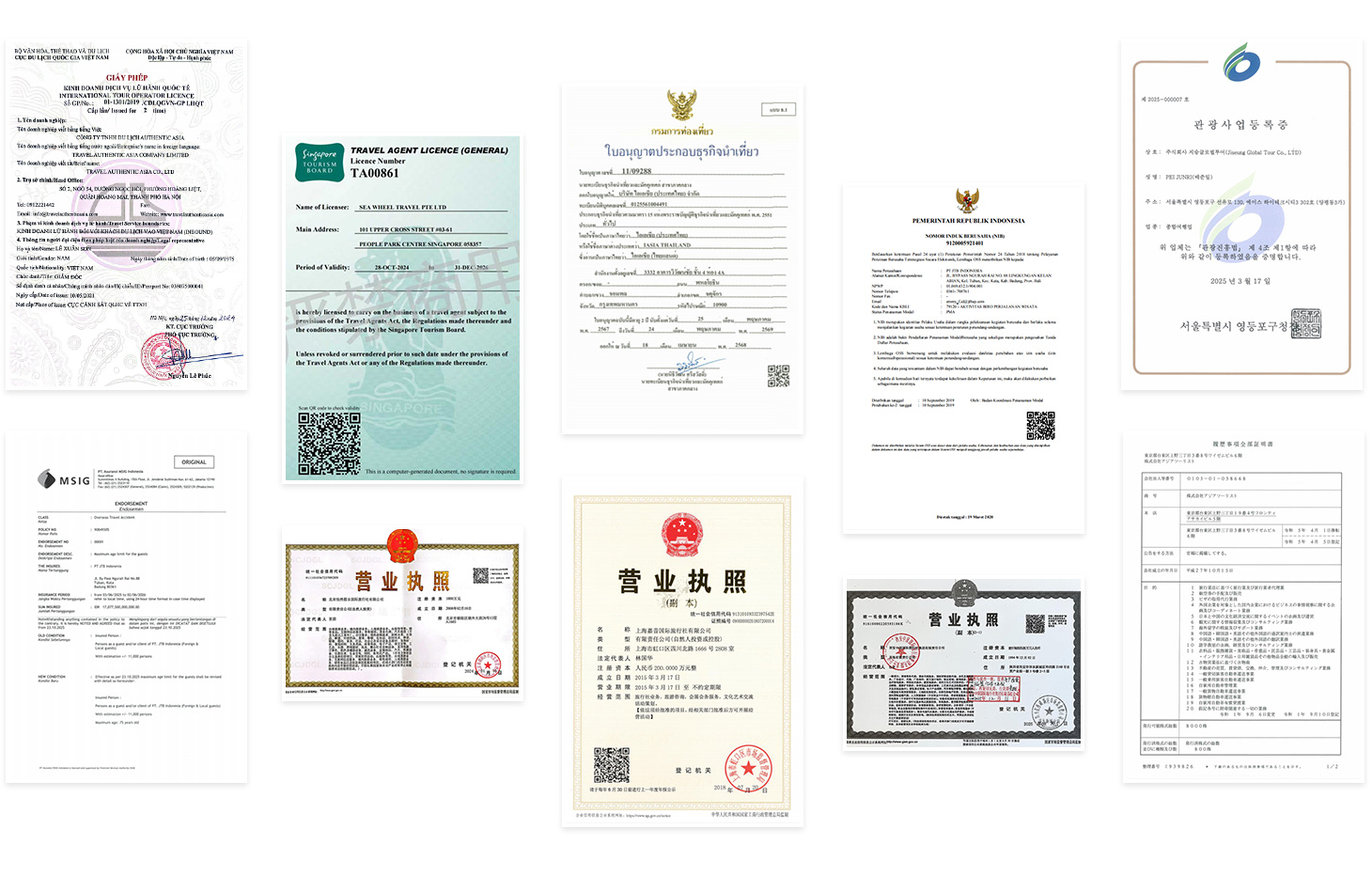 Business License Collage