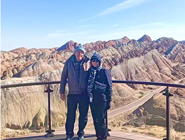 Stunning colorful Danxia geological formations
